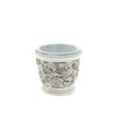 C.POT ANTIQUE BLANC+FLEUR RELIF 013 H12CM /9P